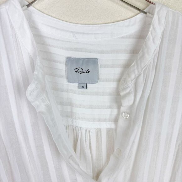 Rails White Short Sleeve Mini Causal Sun Dress XL - Picture 4 of 6